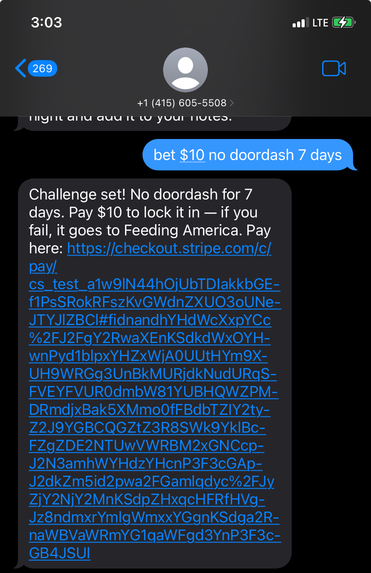 This is a screenshot of the Lanny project that was built in HackPrinceton that tracks every transaction in real-time, answers complex questions about your habits, and hosts the Stakes Challenge.