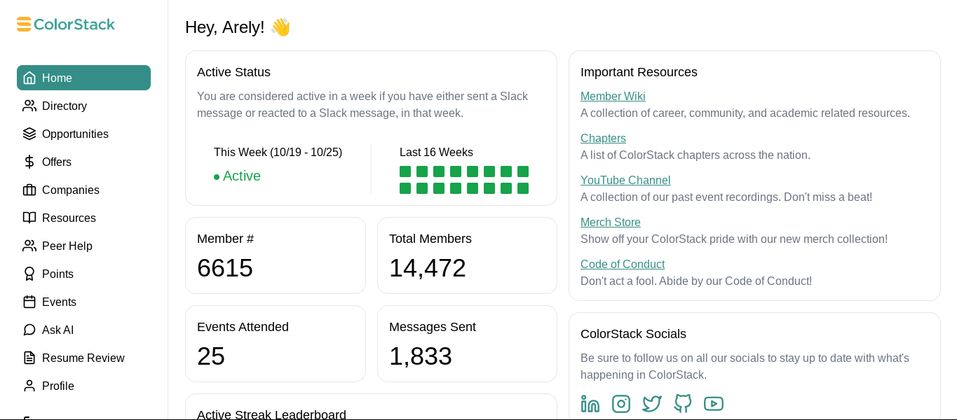 This is a screenshot of Oyster, ColorStack's open-source project.